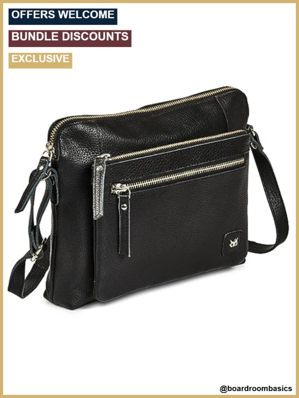 Genuine Pebbled Leather Crossbody Bag Small Adjustable Strap Women Purse